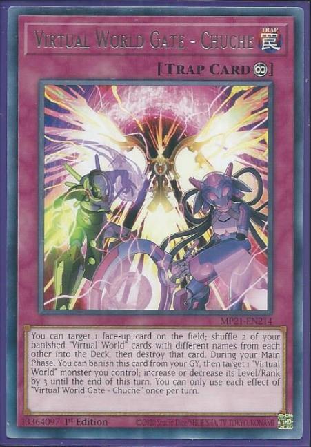 Yugioh - Virtual World Gate - Chuche *Rare* MP21-EN214 (NM/M)