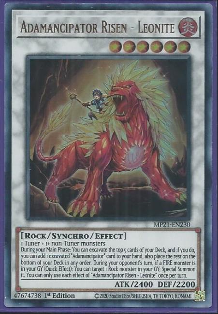 Yugioh - Adamancipator Risen - Leonite *Ultra Rare* MP21-EN230 (NM/M)