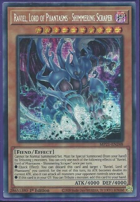 Yugioh - Raviel, Lord of Phantasms - Shimmering Scraper *Prismatic Secret Rare* MP21-EN248 (NM)