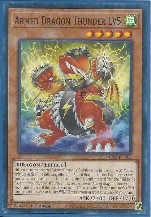 Yugioh - Armed Dragon Thunder LV5 *Common* MP22-EN003 (NM)