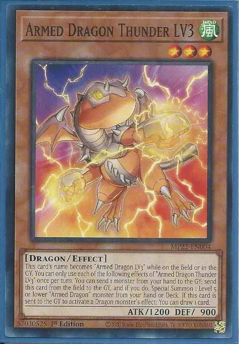Yugioh - Armed Dragon Thunder LV3 *Common* MP22-EN004 (NM)
