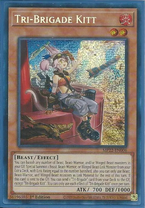 Yugioh - Tri-Brigade Kitt *Prismatic Secret Rare* MP22-EN006 (NM/M)