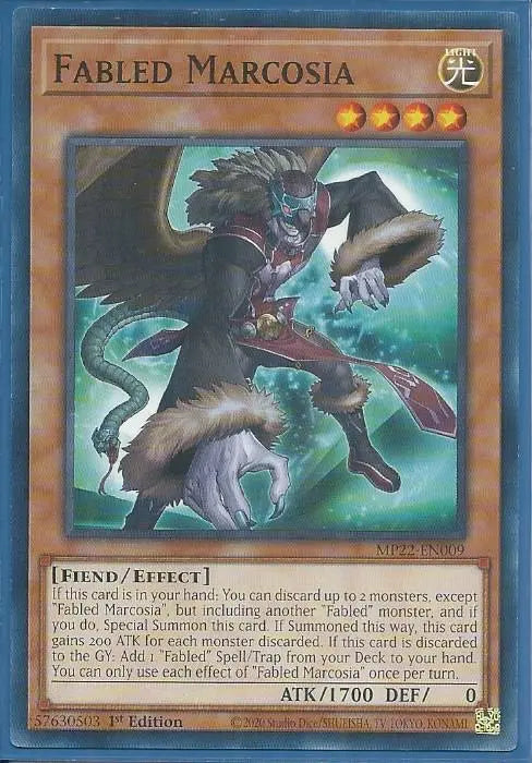 Yugioh - Fabled Marcosia *Common* MP22-EN009 (NM/M)