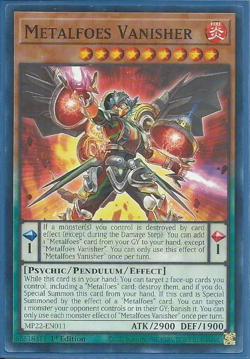Yugioh - Metalfoes Vanisher *Common* MP22-EN011 (NM/M)