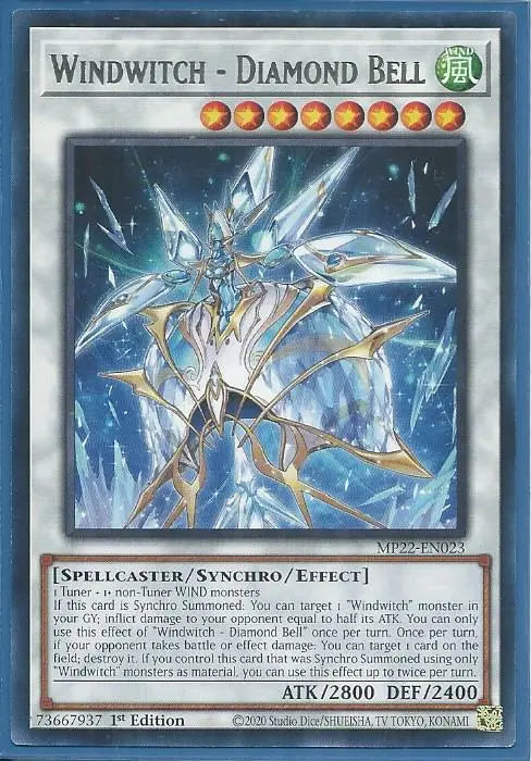 Yugioh - Windwitch – Diamond Bell *Rare* MP22-EN023 (NM/M)