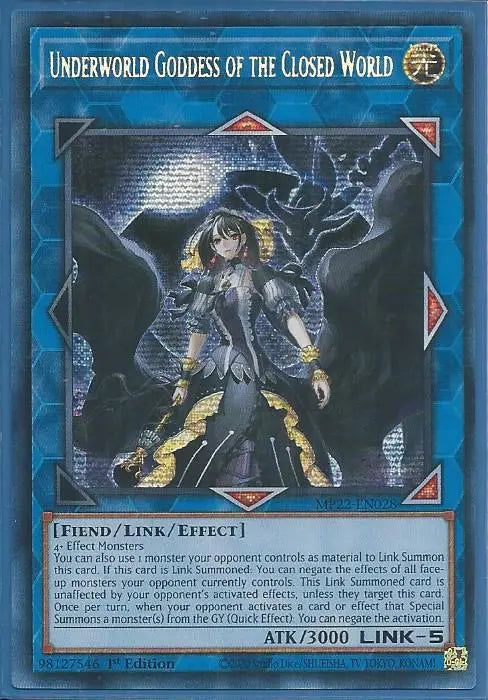 Yugioh - Underworld Goddess of the Closed World *PScr* MP22-EN028 (NM)