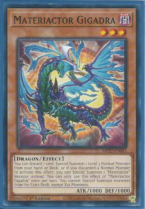 Yugioh - Materiactor Gigadra *Common* MP22-EN045 (NM)