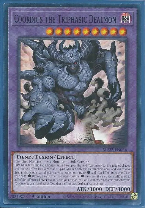 Yugioh - Coordius the Triphasic Dealmon *Common* MP22-EN046 (NM/M)