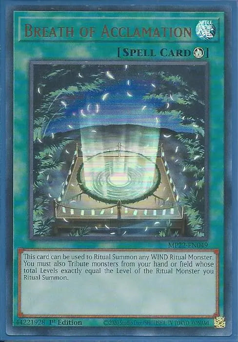 Yugioh - Breath of Acclamation *Ultra Rare* MP22-EN049 (NM/M)