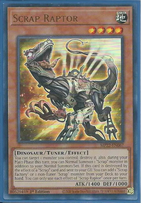 Yugioh - Scrap Raptor *Ultra Rare* MP22-EN067 (NM/M)