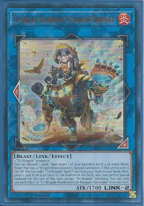 Yugioh - Tri-Brigade Bearbrumm the Rampant Rampager *Ultra Rare* MP22-EN085 (NM/M)