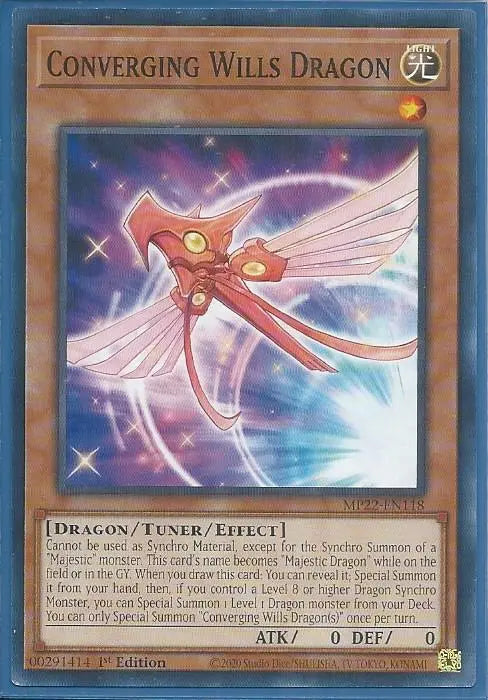 Yugioh - Converging Wills Dragon *Common* MP22-EN118 (NM/M)