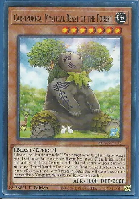 Yugioh - Carpiponica, Mystical Beast of the Forest *Common* MP22-EN134 (NM/M)