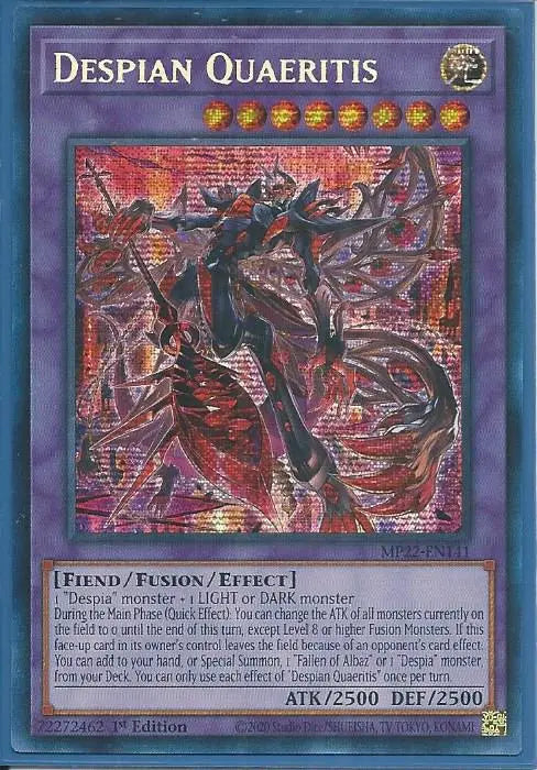 Yugioh - Despian Quaeritis *Prismatic Secret Rare* MP22-EN141 (NM)