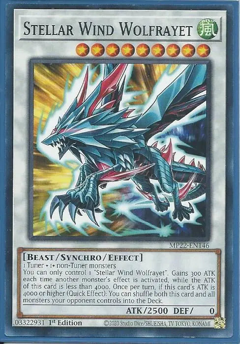 Yugioh - Stellar Wind Wolfrayet *Common* MP22-EN146 (NM/M)