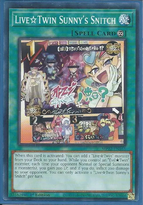 Yugioh - Live Twin Sunny’s Snitch *Common* MP22-EN161 (NM)