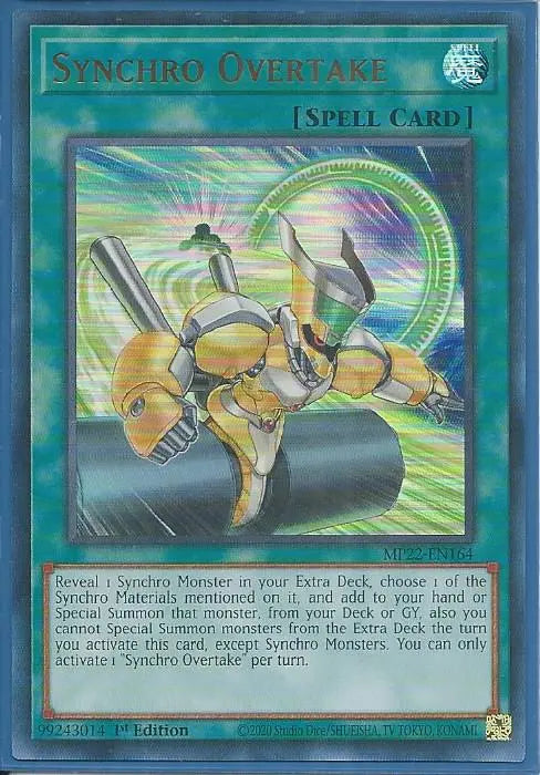 Yugioh - Synchro Overtake *Ultra Rare* MP22-EN164 (NM)
