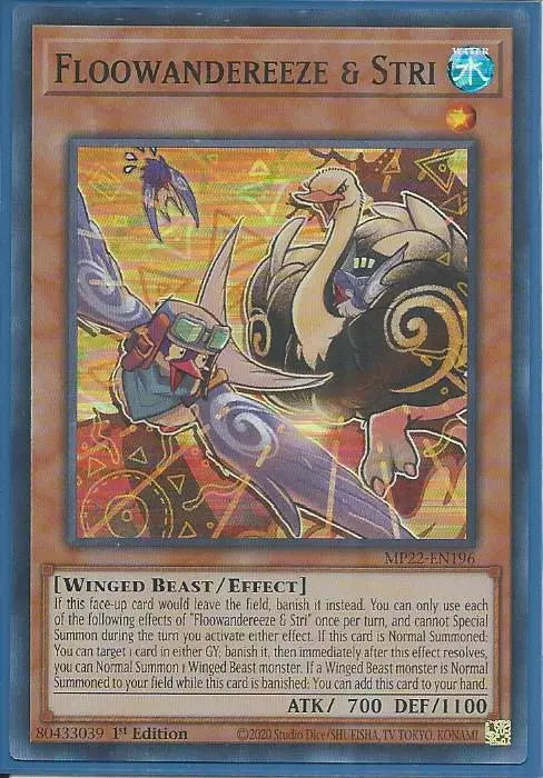 Yugioh - Floowandereeze & Stri *Super Rare* MP22-EN196 (NM/M)