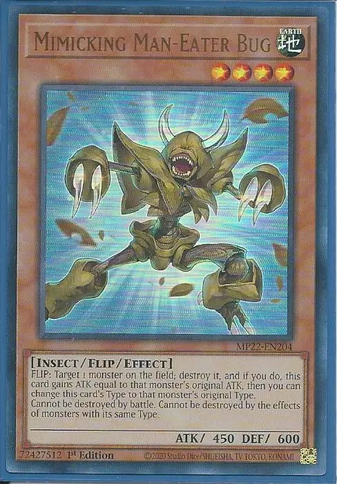 Yugioh - Mimicking Man-Eater Bug *Ultra Rare* MP22-EN204 (NM/M)