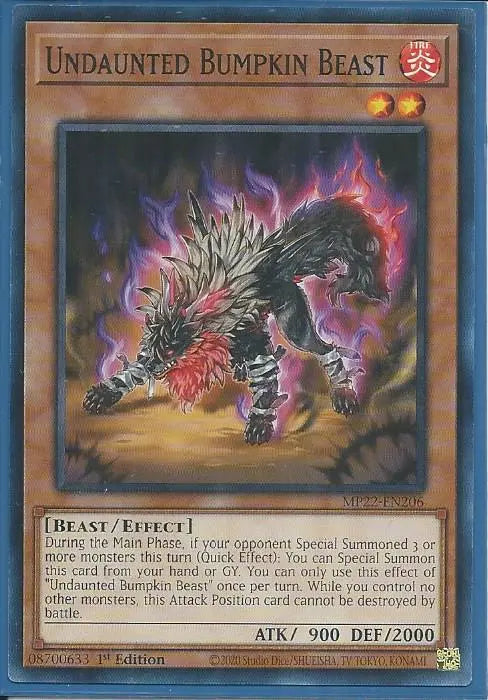 Yugioh - Undaunted Bumpkin Beast *Common* MP22-EN206 (NM/M)