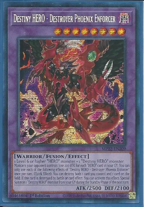 Yugioh - Destiny HERO – Destroyer Phoenix Enforcer *PScr* MP22-EN209 (NM)