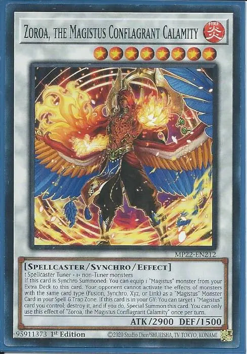 Yugioh - Zoroa, the Magistus Conflagrant Calamity *Common* MP22-EN212 (NM)