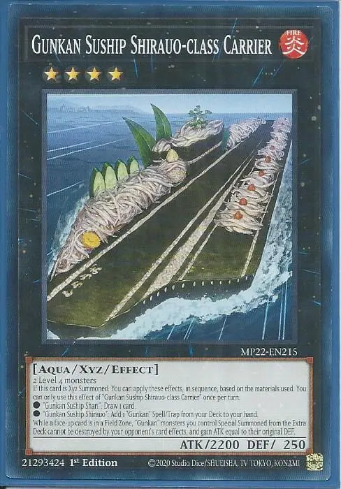 Yugioh - Gunkan Suship Shirauo-Class Carrier *Common* MP22-EN215 (NM/M)