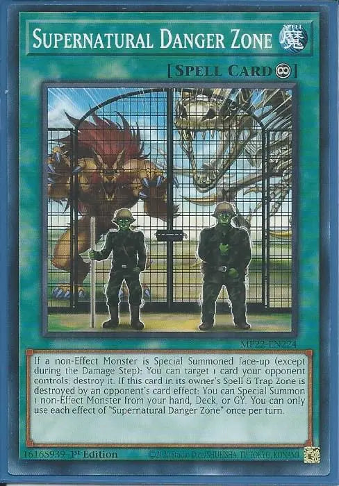 Yugioh - Supernatural Danger Zone *Common* MP22-EN224 (NM/M)