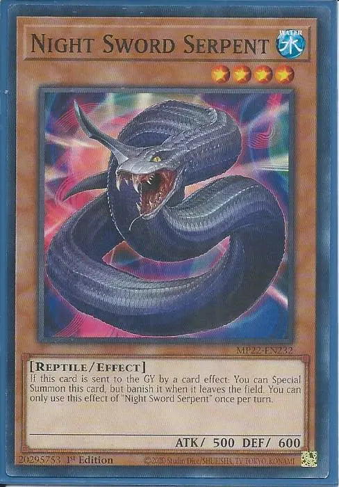 Yugioh - Night Sword Serpent *Common* MP22-EN232 (NM)