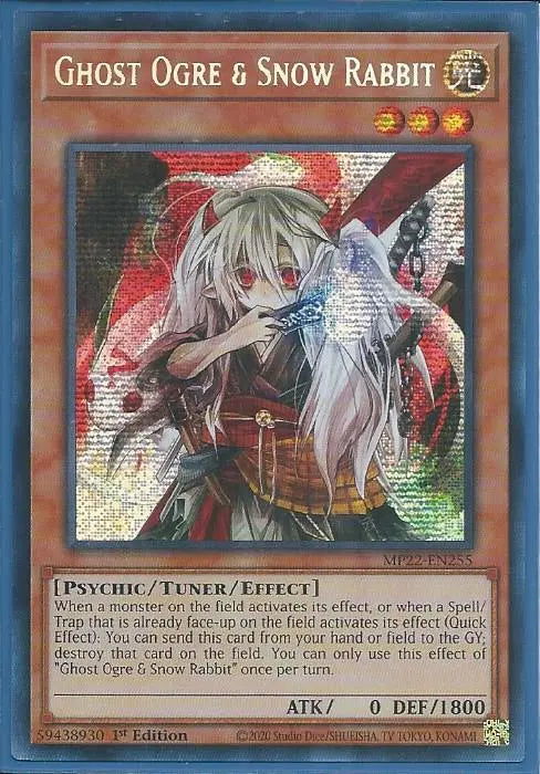 Yugioh - Ghost Ogre & Snow Rabbit *PScr* MP22-EN255 (NM)
