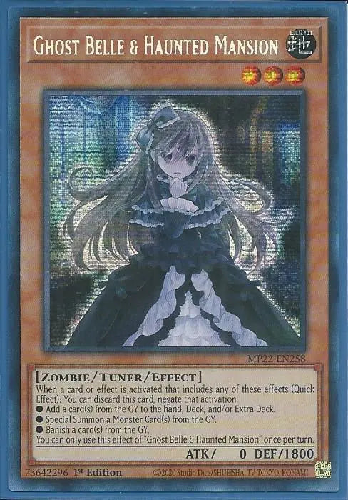 Yugioh - Ghost Belle & Haunted Mansion *Prismatic Secret Rare* MP22-EN258 (NM)