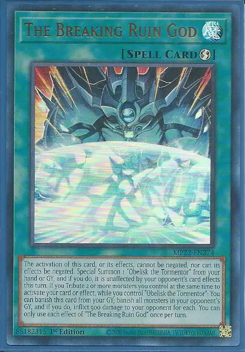 Yugioh - The Breaking Ruin God *Ultra Rare* MP22-EN274 (NM/M)