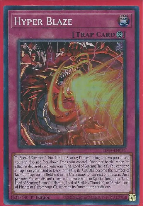 Yugioh - Hyper Blaze *Super Rare* SDSA-EN034 (NM/M)