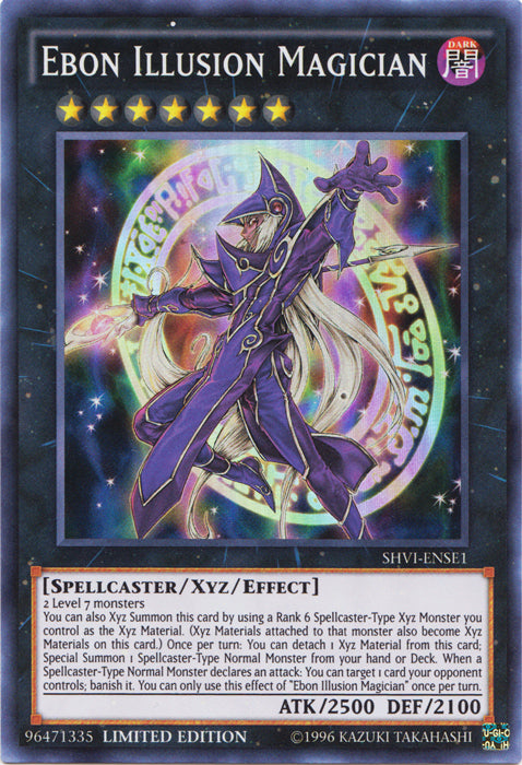 Yugioh - Ebon Illusion Magician *Super Rare* SHVI-ENSE1 (LP)