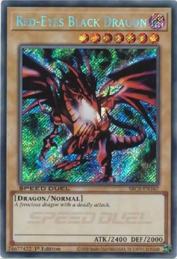 Yugioh - Red-Eyes Black Dragon *Secret Rare* SBCB-EN167 (NM)