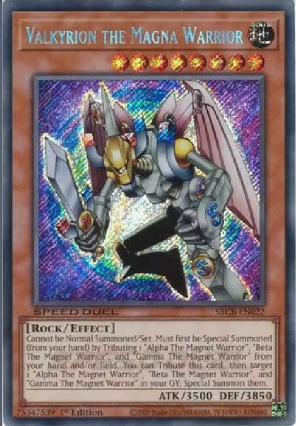Yugioh - Valkyrion the Magna Warrior *Secret Rare* SBCB-EN022 (NM)