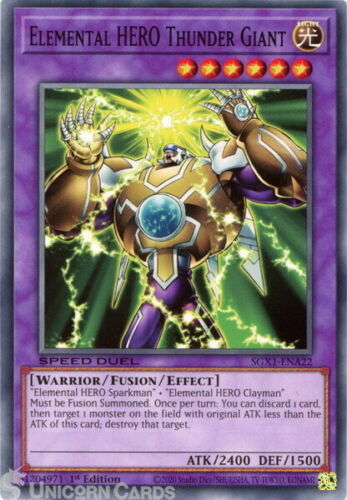 Yugioh - Elemental HERO Thunder Giant *Common* SGX1-ENA22 (NM)