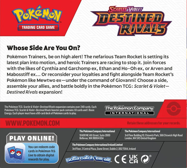 Pokémon - Destined Rivals Booster Box (SV10)