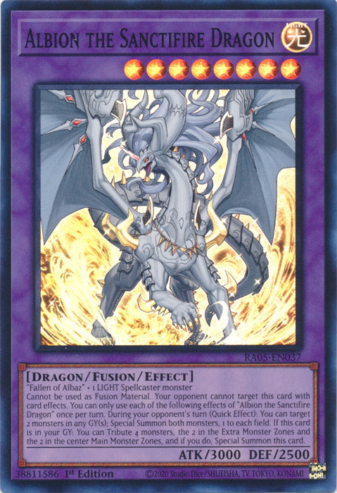 Yugioh - Albion the Sanctifire Dragon *Select Rarity* RA05-EN037 (NM)
