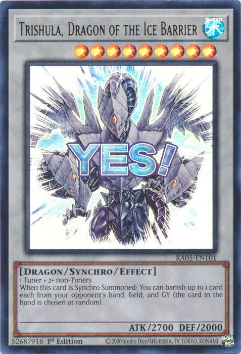 Yugioh - Trishula, Dragon of the Ice Barrier *Select Rarity* RA05-EN101 (NM)