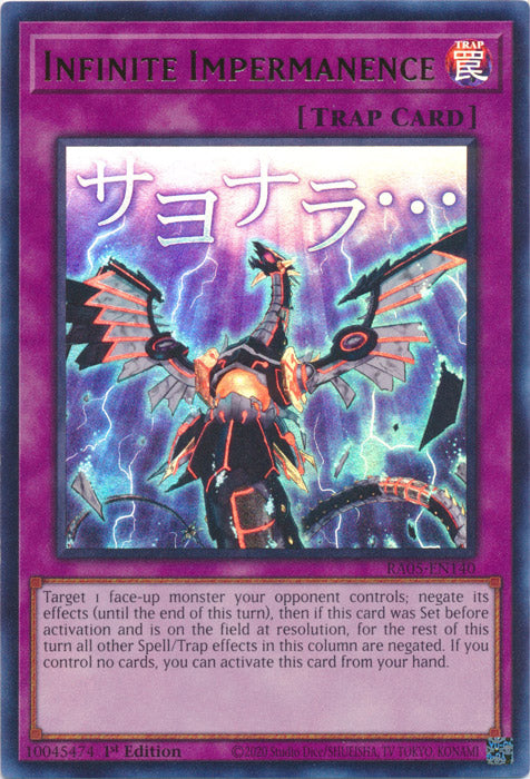 Yugioh - Infinite Impermanence *Ultra Rare* RA05-EN140 (NM)