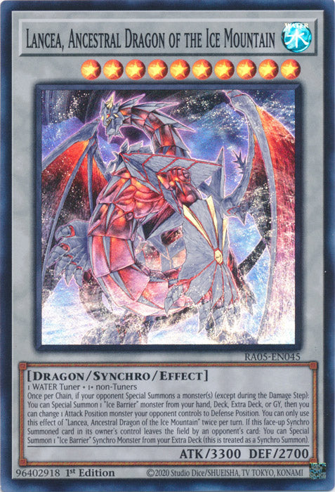Yugioh - Lancea, Ancestral Dragon of the Ice Mountain *Select Rarity* RA05-EN045 (NM)