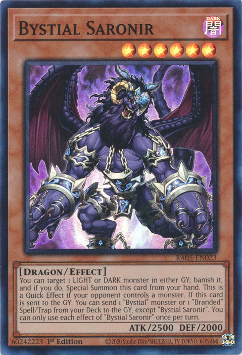 Yugioh - Bystial Saronir *Select Rarity* RA05-EN023 (NM)