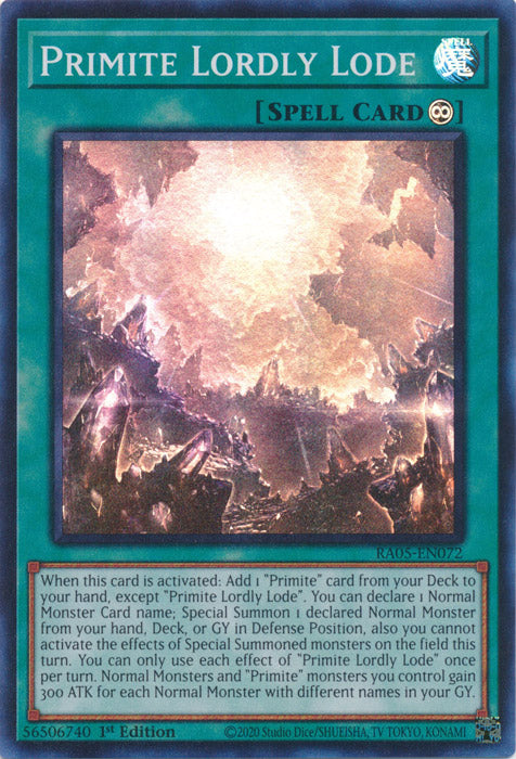 Yugioh - Primite Lordly Lode *Select Rarity* RA05-EN072 (NM)