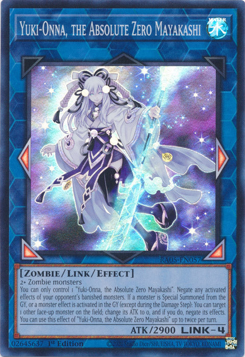 Yugioh - Yuki-Onna, the Absolute Zero Mayakashi *Select Rarity* RA05-EN057 (NM)