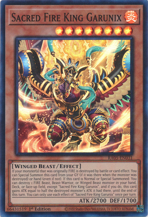 Yugioh - Sacred Fire King Garunix *Select Rarity* RA05-EN031 (NM)