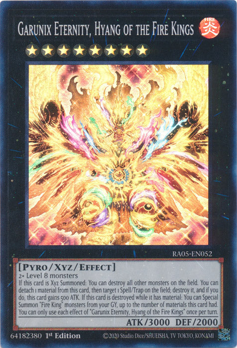 Yugioh - Garunix Eternity, Hyang of the Fire Kings *Select Rarity* RA05-EN052 (NM)