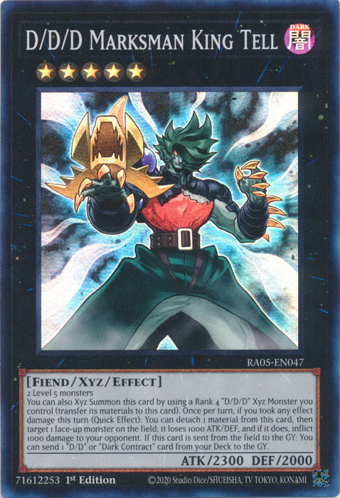 Yugioh - D/D/D Marksman King Tell *Select Rarity* RA05-EN047 (NM)