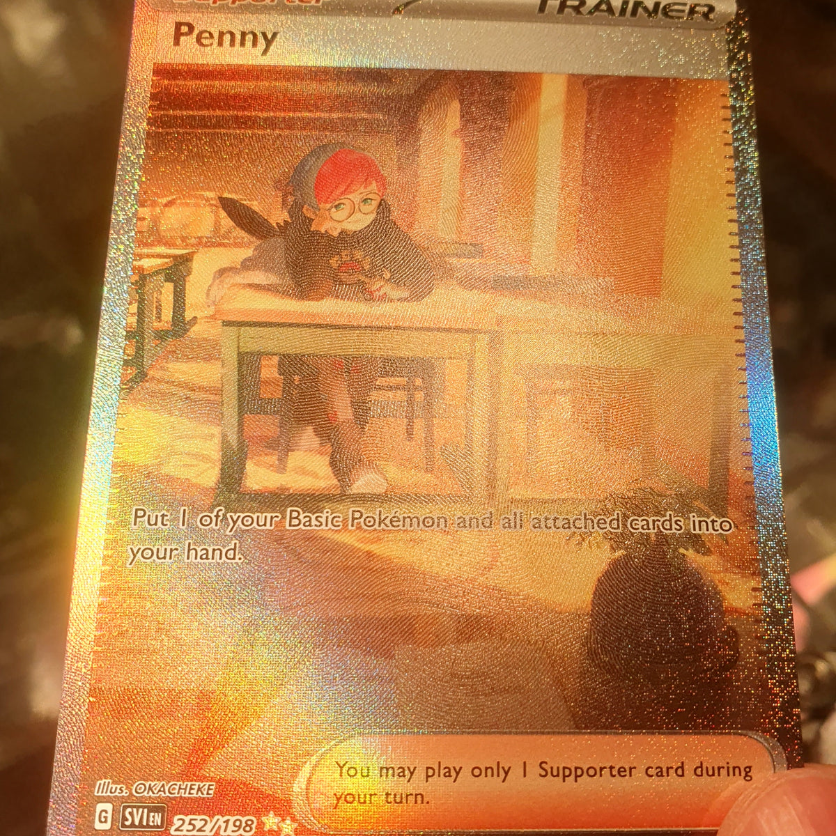 Pokemon - Penny *Special Illustration Rare* Scarlet & Violet 252/198 ...
