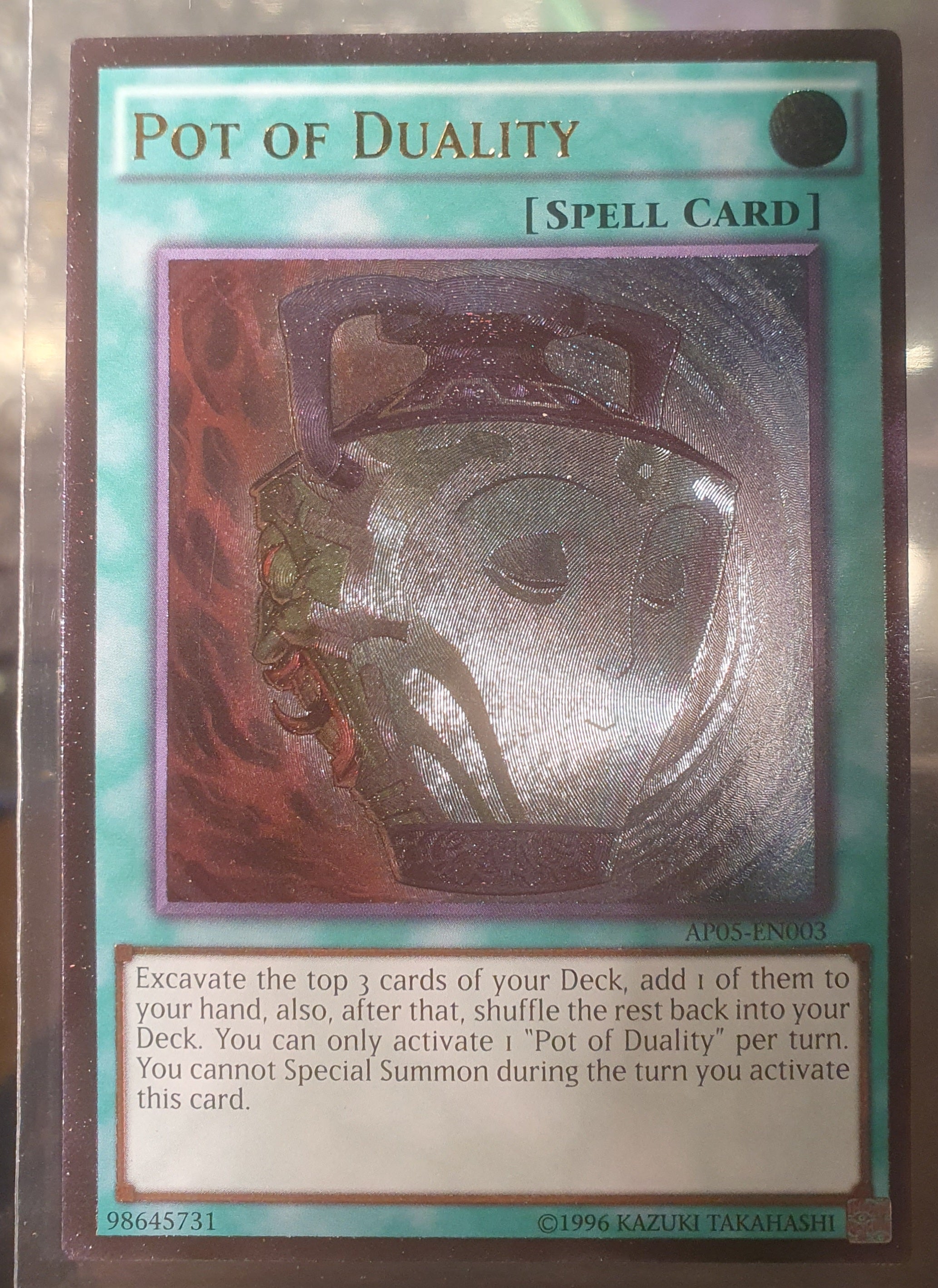 Yugioh - Pot of Duality *Ultimate Rare* AP05-EN003 (NM) Envoy Cards Yugioh - Pot of Duality *Ultimate Rare* AP05-EN003 (NM) Envoy Cards